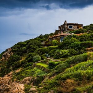 house on a slope