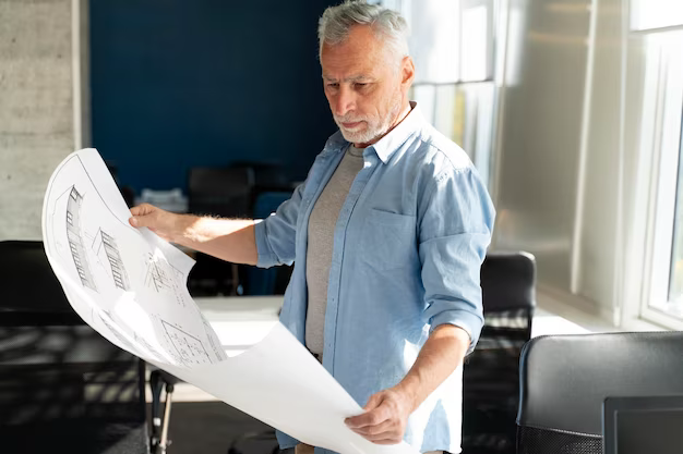 Man holding a card in his hands